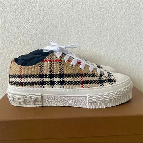 blac check burberry shoes|burberry jack low top sneakers.